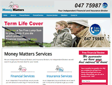 Tablet Screenshot of moneymatters.ie